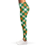 St. Patrick's Day Plaid Pattern Print Women's Leggings