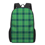 St. Patrick's Day Scottish Plaid Print 17 Inch Backpack