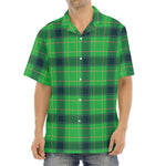 St. Patrick's Day Scottish Plaid Print Aloha Shirt
