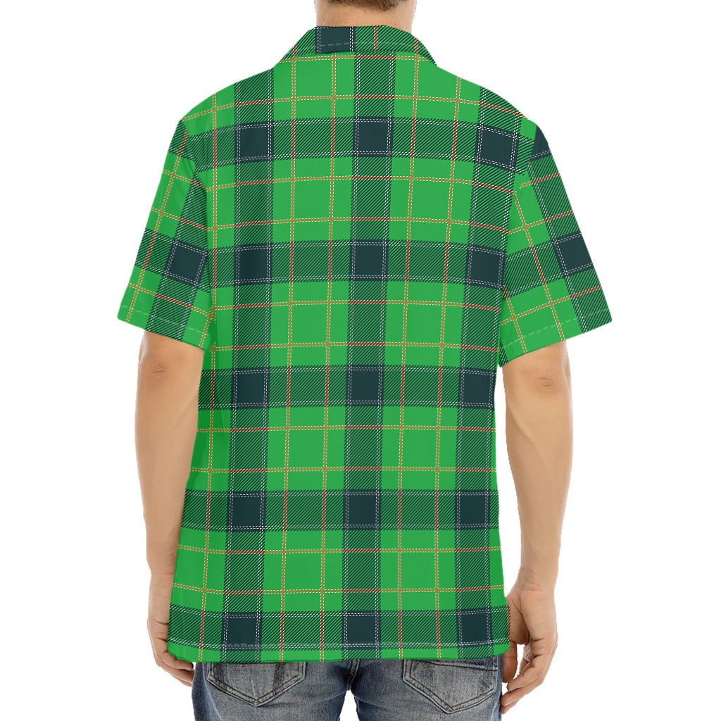 St. Patrick's Day Scottish Plaid Print Aloha Shirt