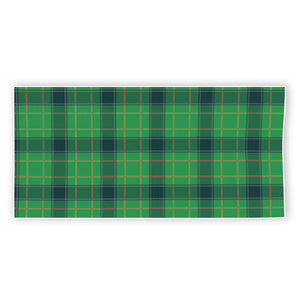 St. Patrick's Day Scottish Plaid Print Beach Towel