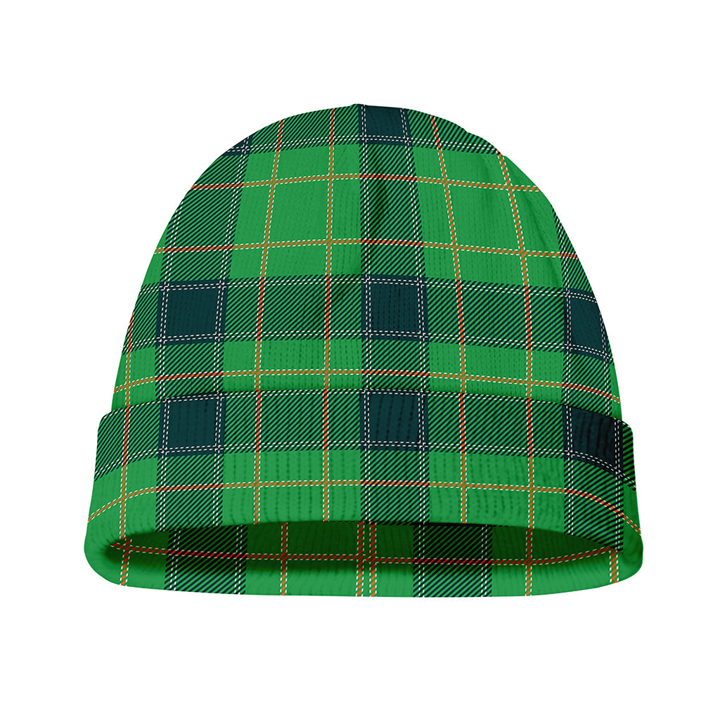 St. Patrick's Day Scottish Plaid Print Beanie