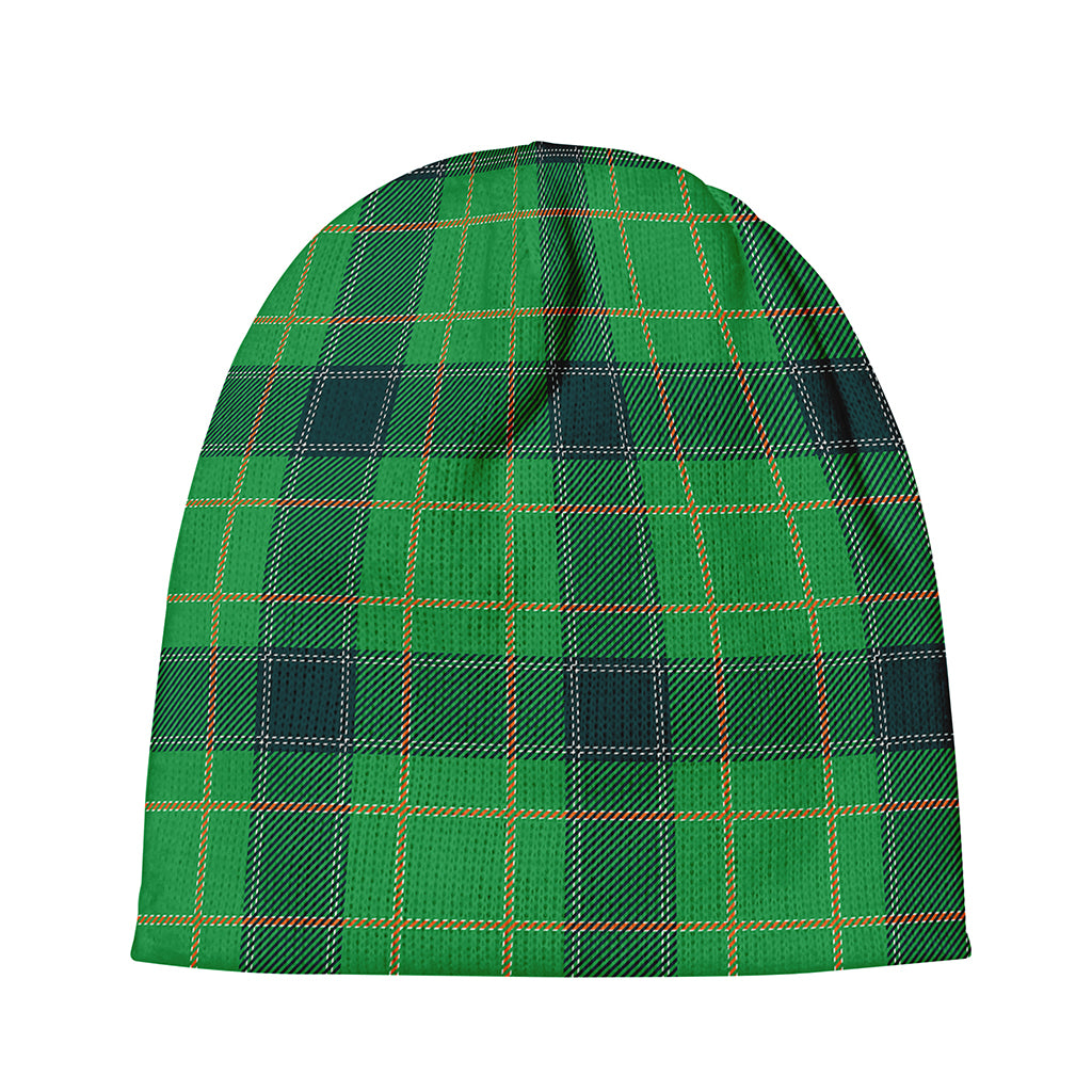 St. Patrick's Day Scottish Plaid Print Beanie