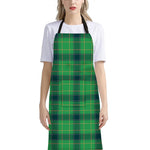 St. Patrick's Day Scottish Plaid Print Bib Apron With Pocket