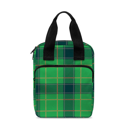 St. Patrick's Day Scottish Plaid Print Bible Tote Bag