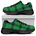 St. Patrick's Day Scottish Plaid Print Black Chunky Shoes