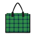 St. Patrick's Day Scottish Plaid Print Canvas Tote Bag