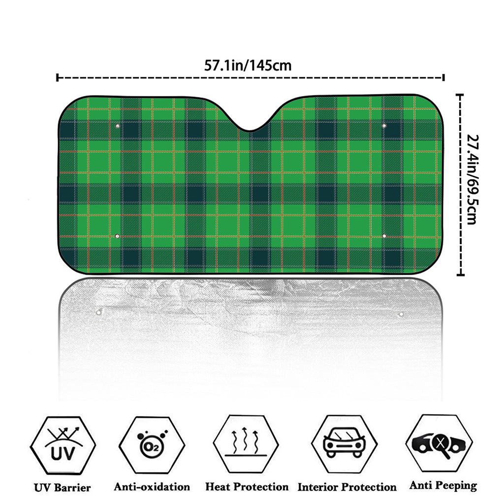 St. Patrick's Day Scottish Plaid Print Car Windshield Sun Shade