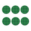 St. Patrick's Day Scottish Plaid Print Coaster Set