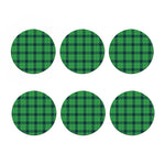 St. Patrick's Day Scottish Plaid Print Coaster Set