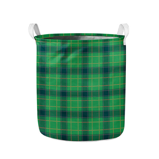 St. Patrick's Day Scottish Plaid Print Collapsible Laundry Basket