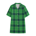 St. Patrick's Day Scottish Plaid Print Cotton Hawaiian Shirt