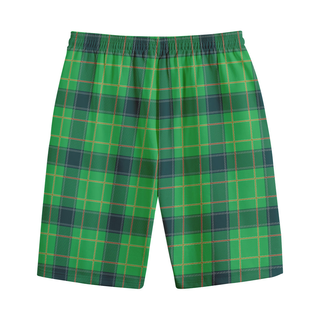 St. Patrick's Day Scottish Plaid Print Cotton Shorts