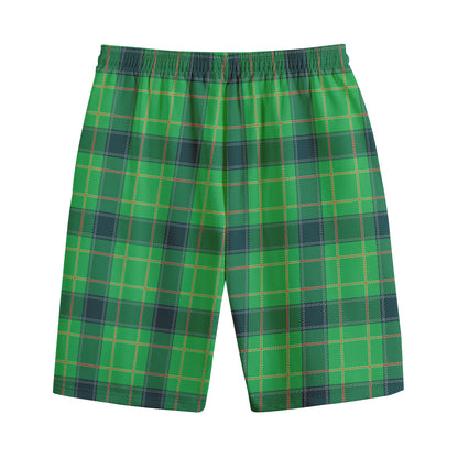 St. Patrick's Day Scottish Plaid Print Cotton Shorts