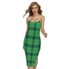 St. Patrick's Day Scottish Plaid Print Cross Back Cami Dress