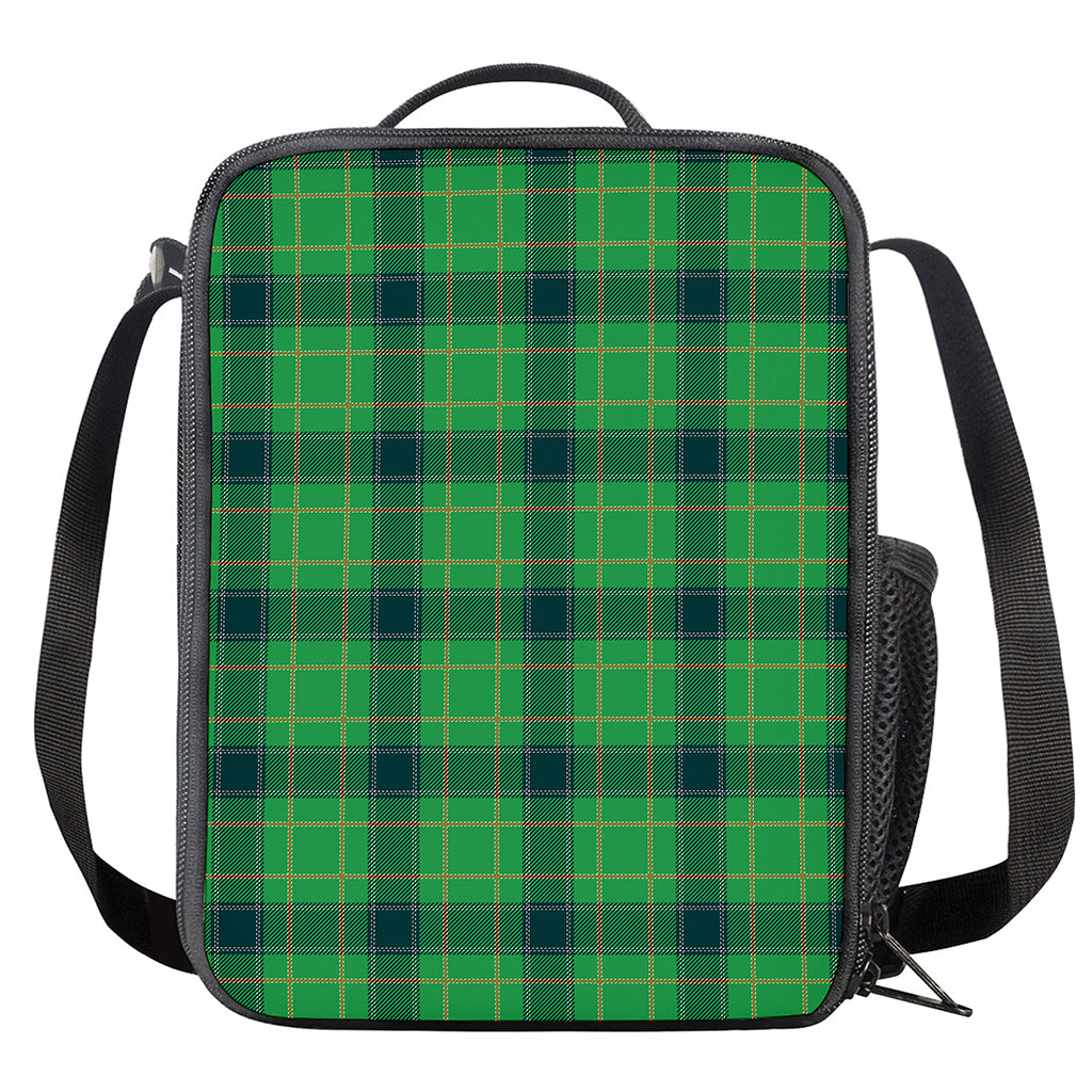 St. Patrick's Day Scottish Plaid Print Crossbody Lunch Bag