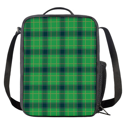 St. Patrick's Day Scottish Plaid Print Crossbody Lunch Bag