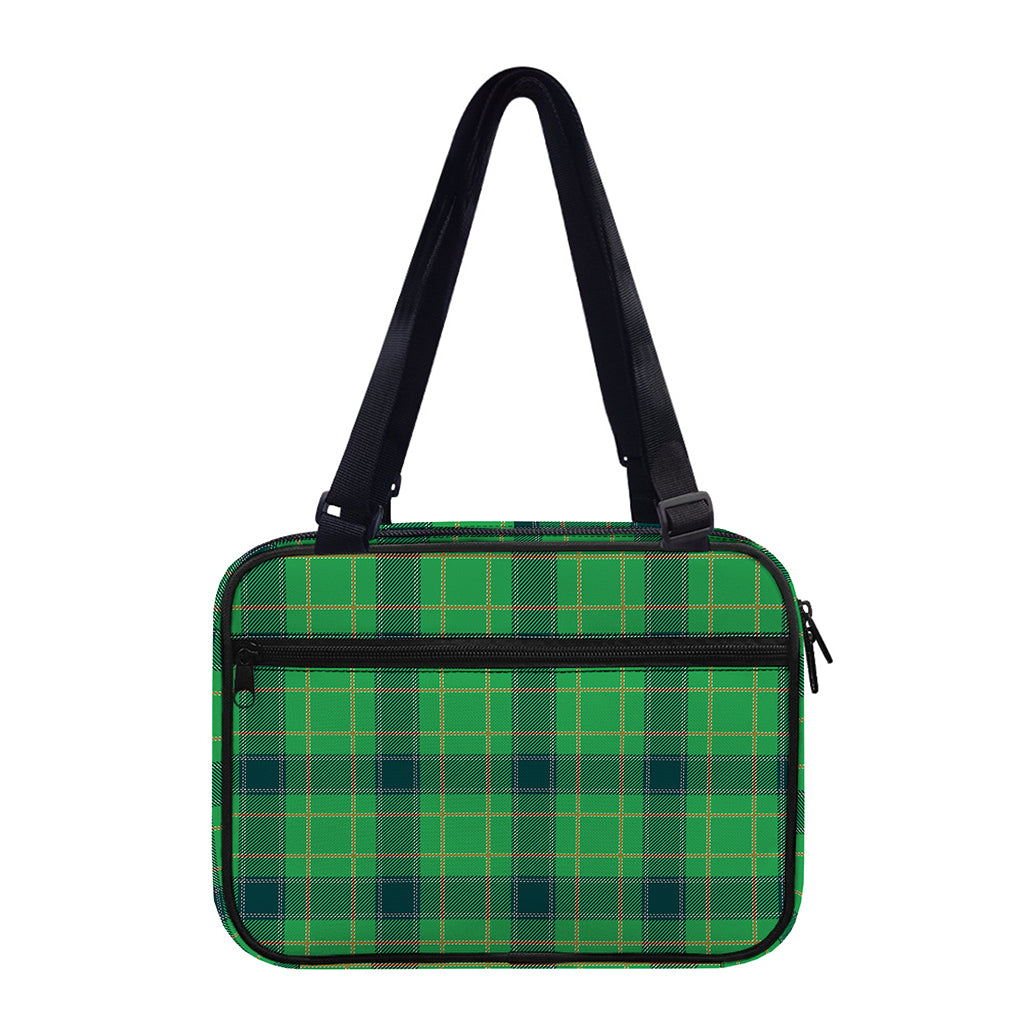 St. Patrick's Day Scottish Plaid Print Double Strap Bible Bag