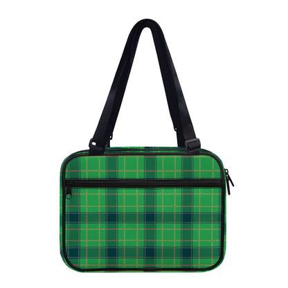 St. Patrick's Day Scottish Plaid Print Double Strap Bible Bag