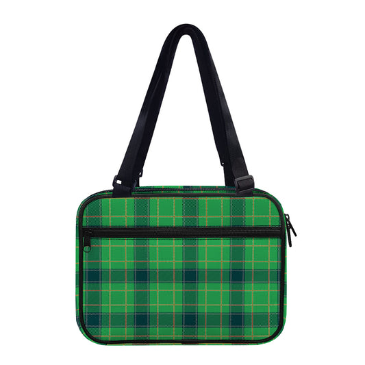 St. Patrick's Day Scottish Plaid Print Double Strap Bible Bag