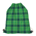 St. Patrick's Day Scottish Plaid Print Drawstring Bag