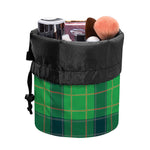 St. Patrick's Day Scottish Plaid Print Drawstring Makeup Bag