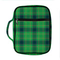 St. Patrick's Day Scottish Plaid Print Front Pocket Bible Bag