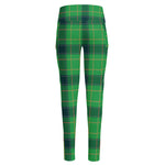 St. Patrick's Day Scottish Plaid Print High-Waisted Pocket Leggings