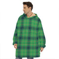 St. Patrick's Day Scottish Plaid Print Hoodie Blanket