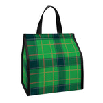 St. Patrick's Day Scottish Plaid Print Insulated Lunch Tote