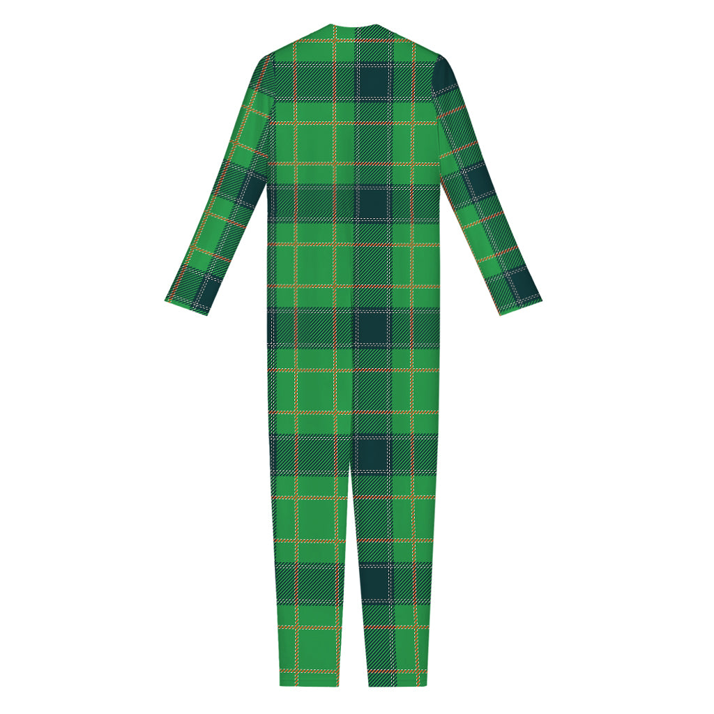 St. Patrick's Day Scottish Plaid Print Jumpsuit