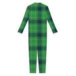 St. Patrick's Day Scottish Plaid Print Jumpsuit