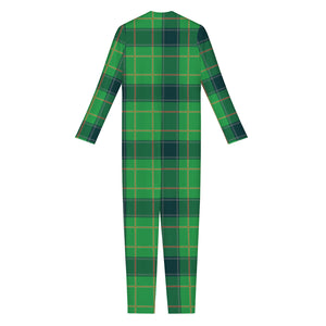 St. Patrick's Day Scottish Plaid Print Jumpsuit