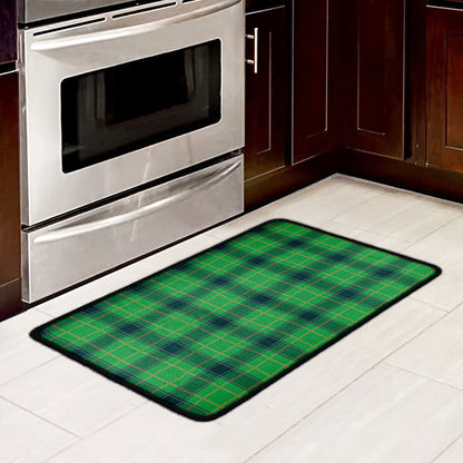 St. Patrick's Day Scottish Plaid Print Kitchen Mat