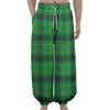 St. Patrick's Day Scottish Plaid Print Lantern Pants