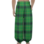 St. Patrick's Day Scottish Plaid Print Lantern Pants
