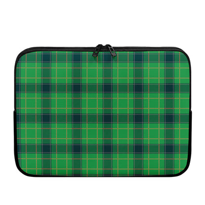 St. Patrick's Day Scottish Plaid Print Laptop Sleeve