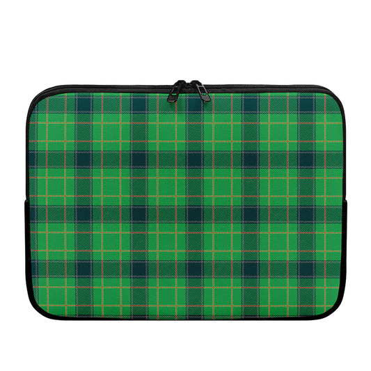 St. Patrick's Day Scottish Plaid Print Laptop Sleeve