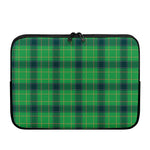 St. Patrick's Day Scottish Plaid Print Laptop Sleeve