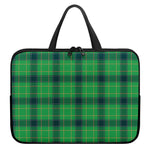 St. Patrick's Day Scottish Plaid Print Laptop Sleeve With Handle