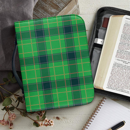 St. Patrick's Day Scottish Plaid Print Leather Bible Cover