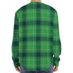 St. Patrick's Day Scottish Plaid Print Long Sleeve Baseball Jersey