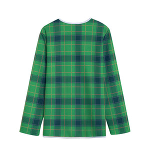 St. Patrick's Day Scottish Plaid Print Long Sleeve Short Coat