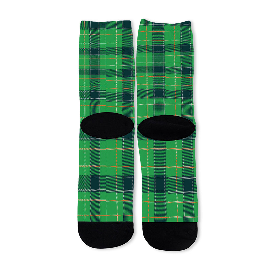 St. Patrick's Day Scottish Plaid Print Long Socks