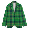 St. Patrick's Day Scottish Plaid Print Men's Blazer