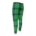 St. Patrick's Day Scottish Plaid Print Men's Compression Pants