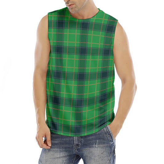 St. Patrick's Day Scottish Plaid Print Men's Fitness Tank Top