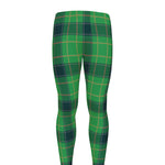 St. Patrick's Day Scottish Plaid Print Men's leggings