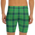 St. Patrick's Day Scottish Plaid Print Men's Long Boxer Briefs