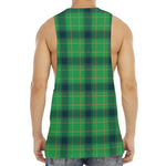 St. Patrick's Day Scottish Plaid Print Men's Muscle Tank Top